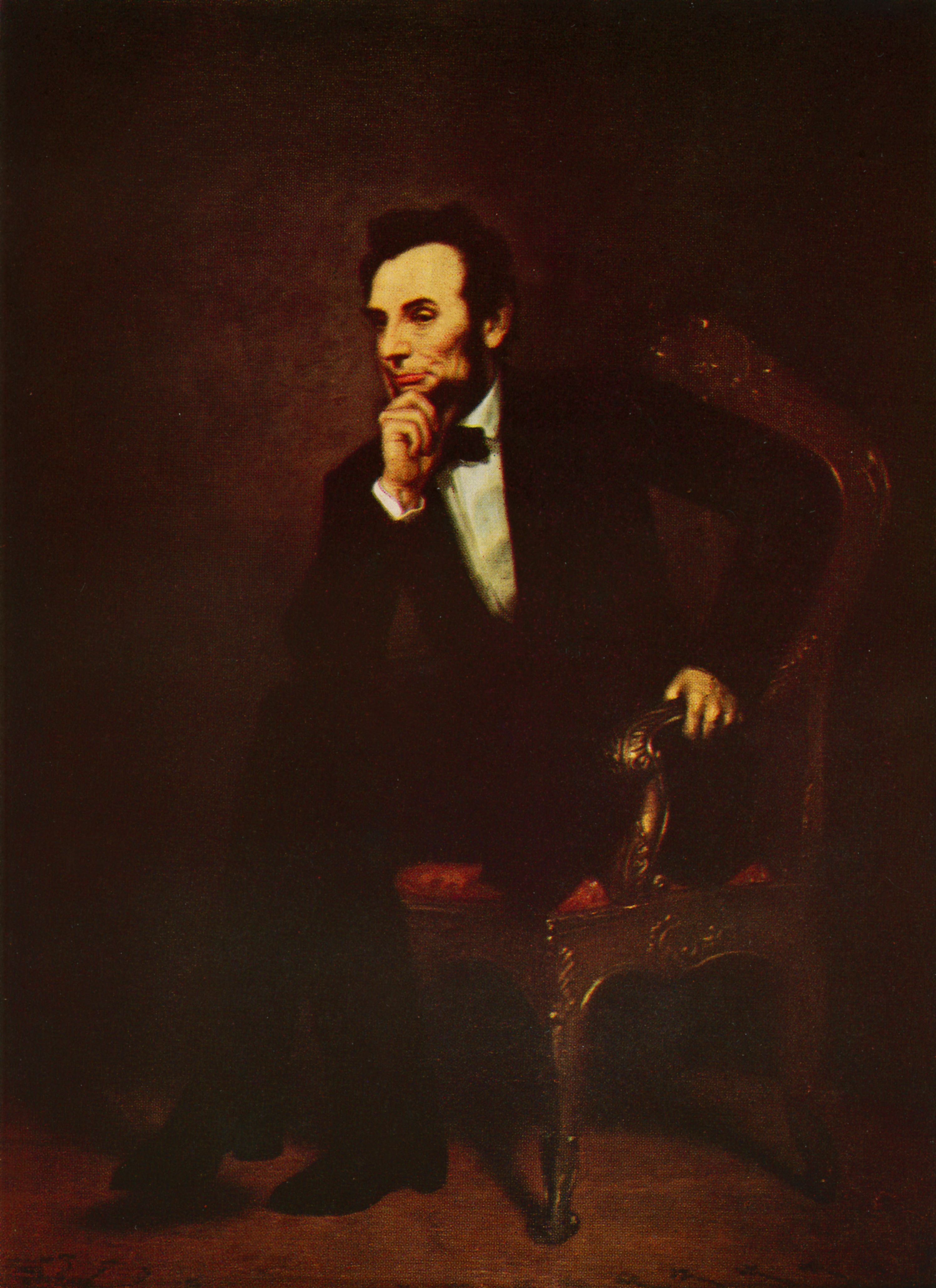 Abraham Lincoln, portrait. 16th President of the United States. 12 February 1809 Ð 15 April 1865.
After the oil painting by George Peter Alexander Healy. (Photo by Culture Club/Getty Images)